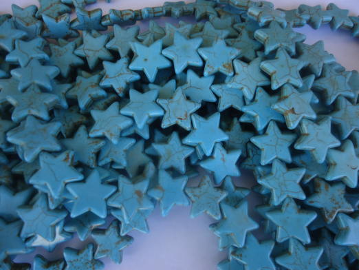 (image for) Turquoise Star beads imitation #TU1059